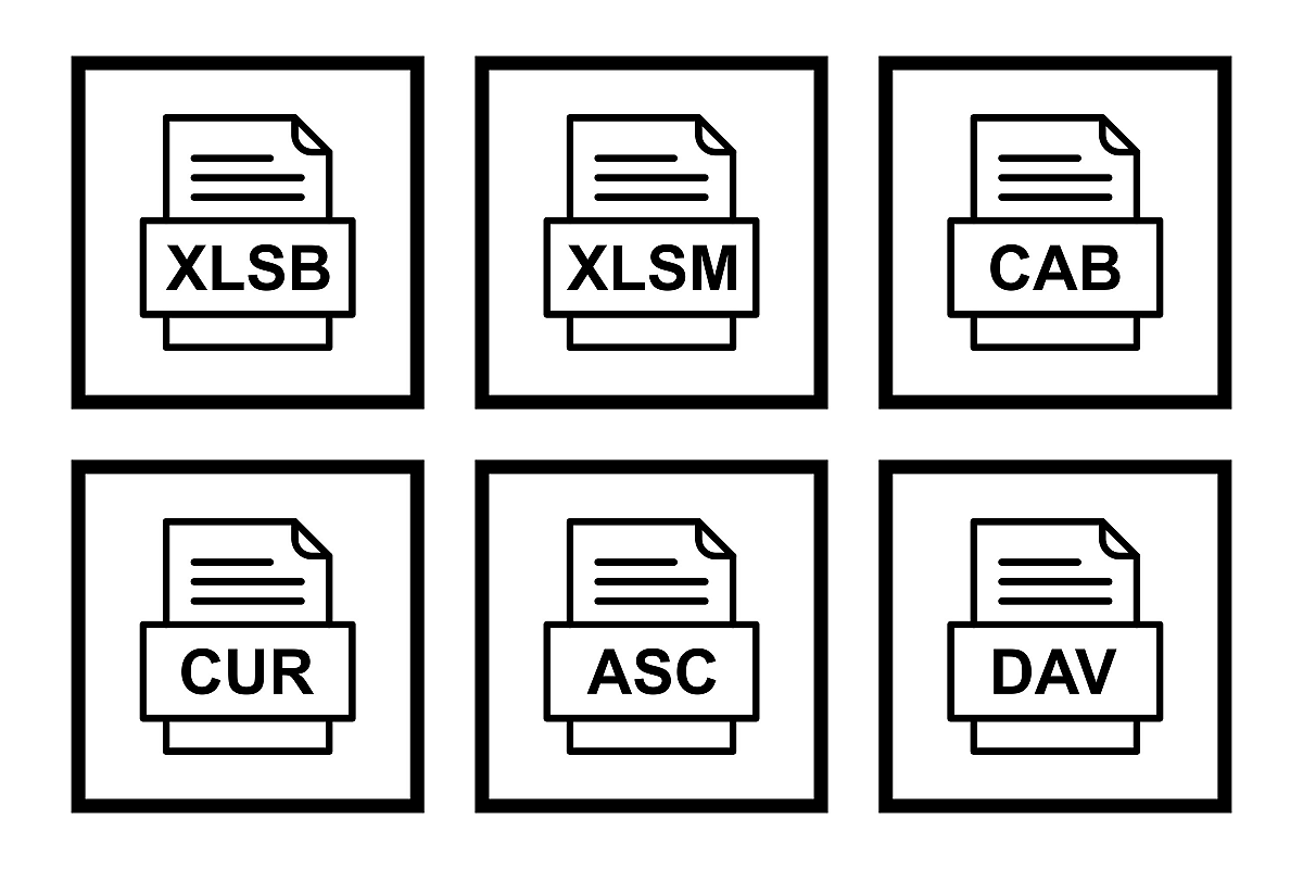 Set Of File Formats Icons example image 1