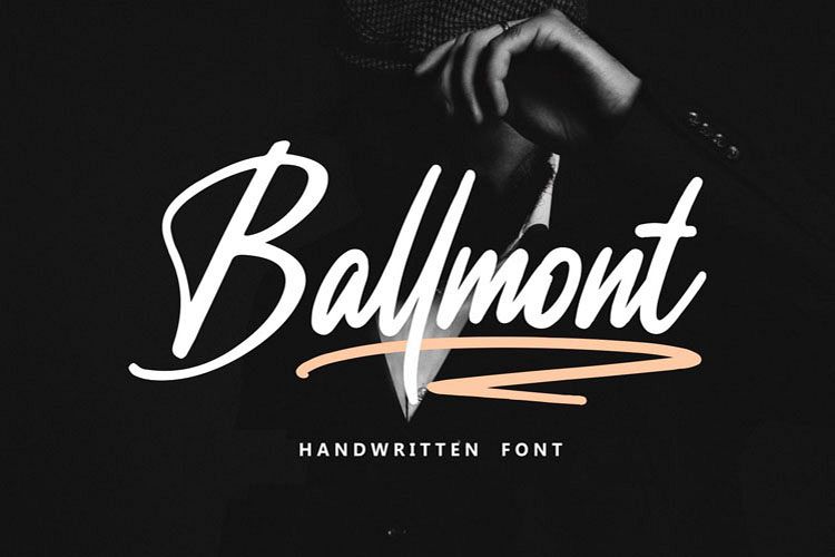 Ballmont - Handwritten Script Font example image 1