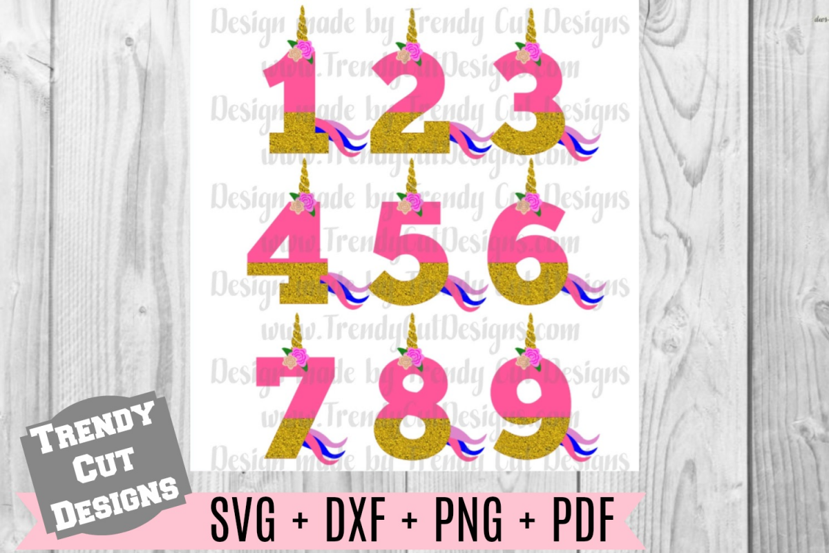 Download Bundle, Unicorn Number Birthday Set SVG (142422) | SVGs ...