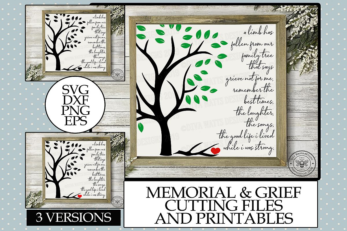 A Limb Has Fallen From Our Family Tree Cutting File Set example image 1