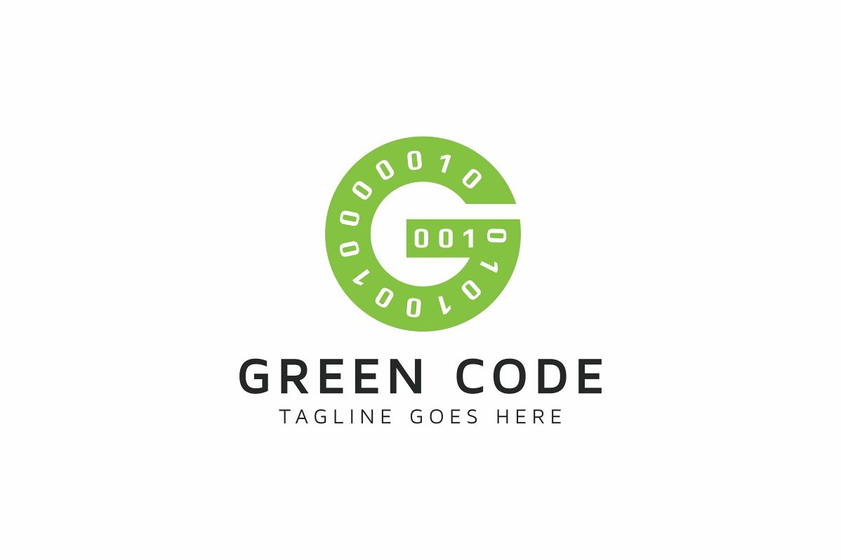 Green Code G Letter Logo example image 1