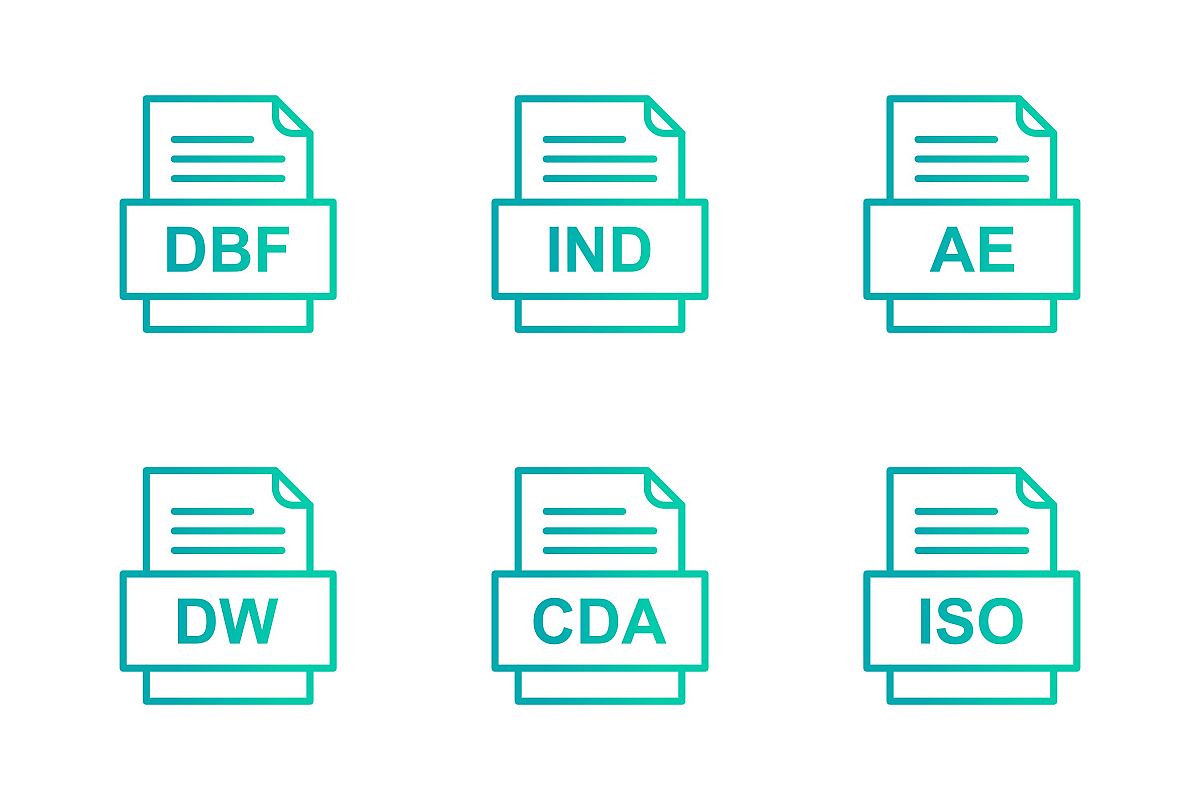 Set Of File Formats Icons example image 1