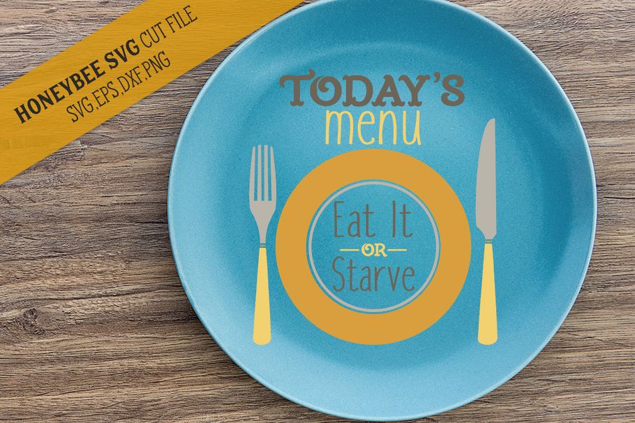 Today's Menu Plate svg example image 1