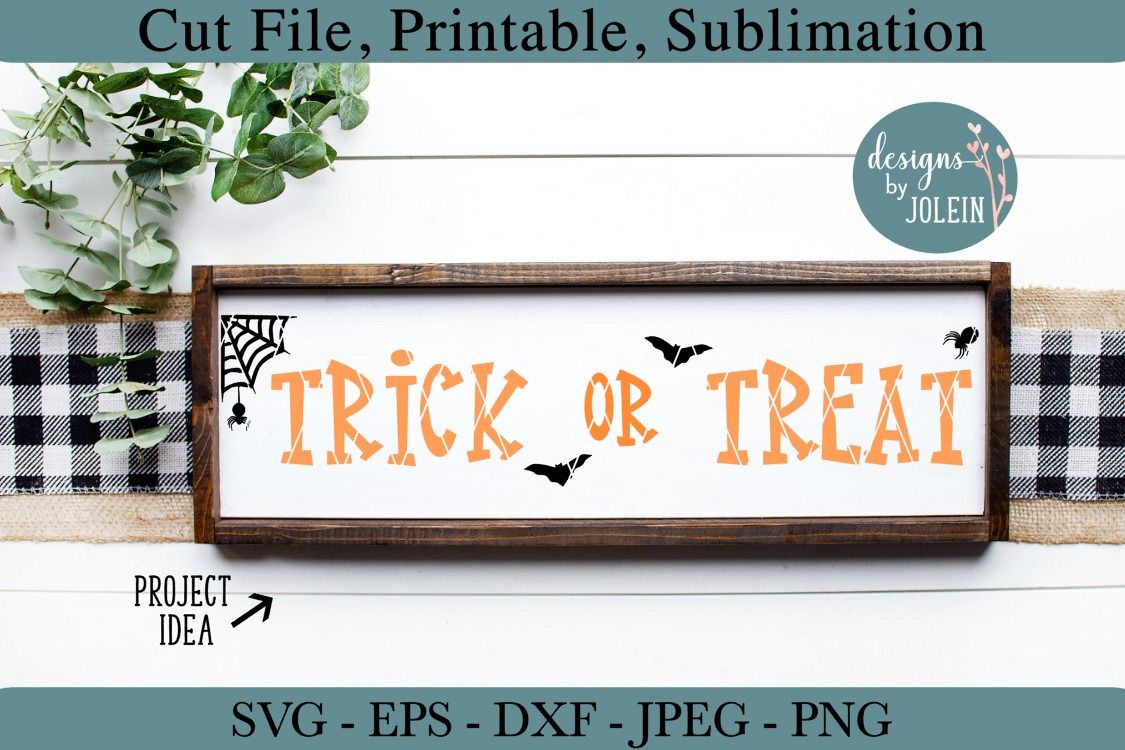 Trick or Treat SVG, png, eps, jpeg, DXF, sublimation example image 1