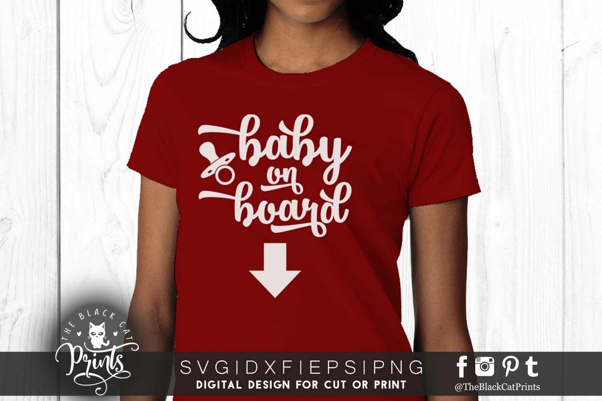 Baby on board SVG PNG EPS DXF example image 1