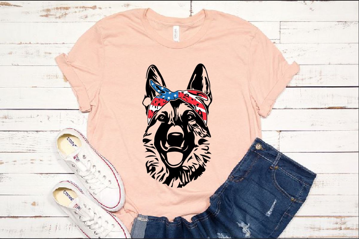German shepherd USA Bandana mask United States Flag 1369s example image 1