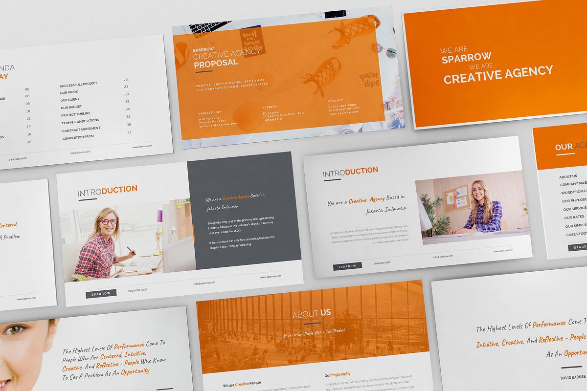 Sparrow - Creative Agency Powerpoint example image 1