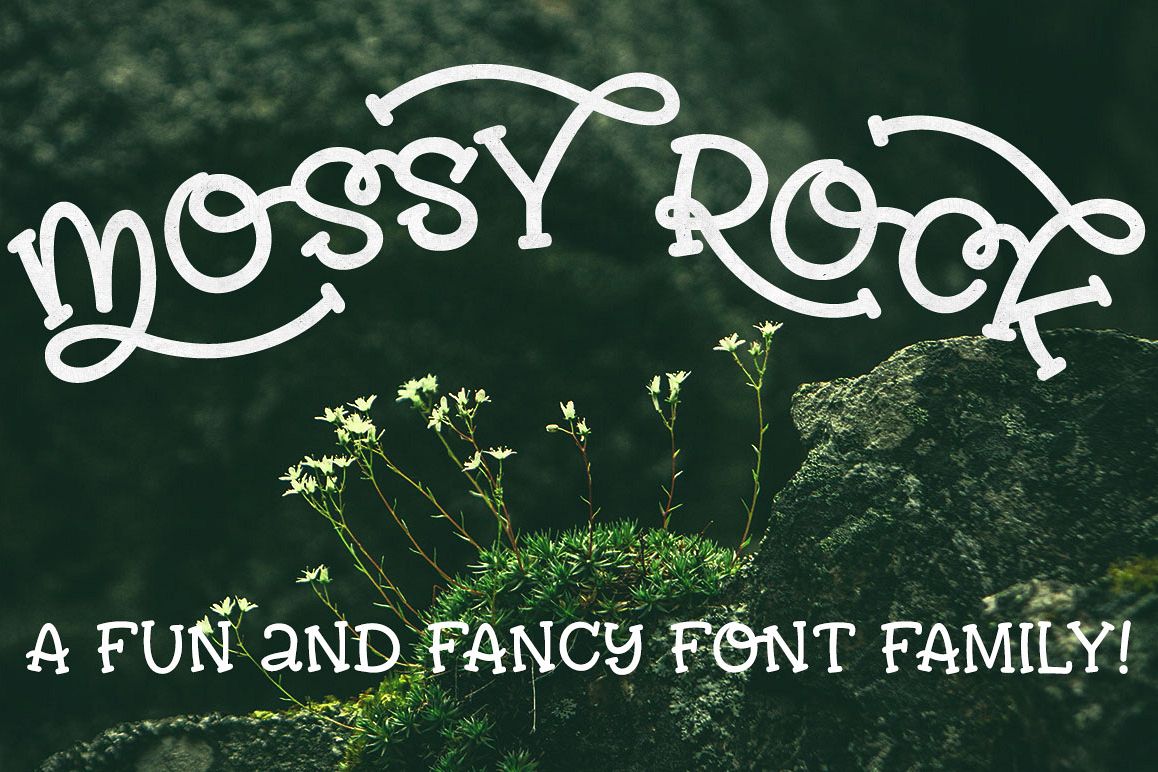 Mossy Rock - fun font family! example image 1