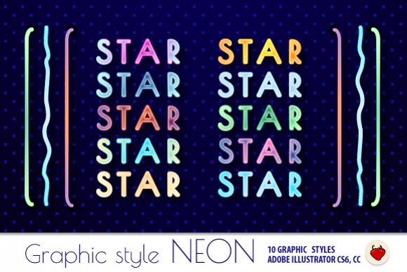 NEON Retro Graphic Styles in the style of 80s. example image 1