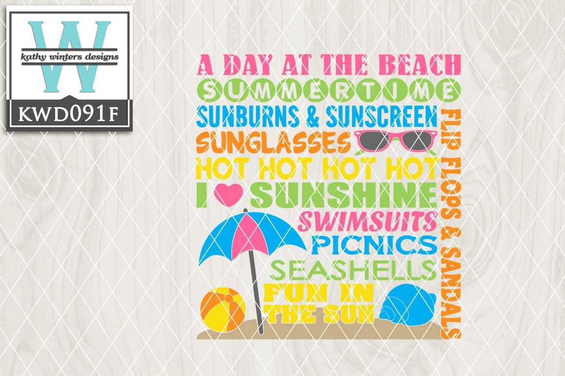 Summertime Cutting File KWD091F example image 1