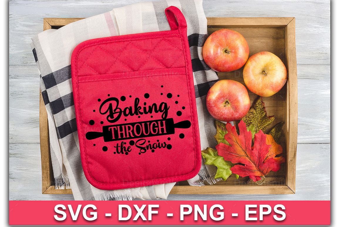 Baking Through the Snow SVG| Pot Holder Svg example image 1