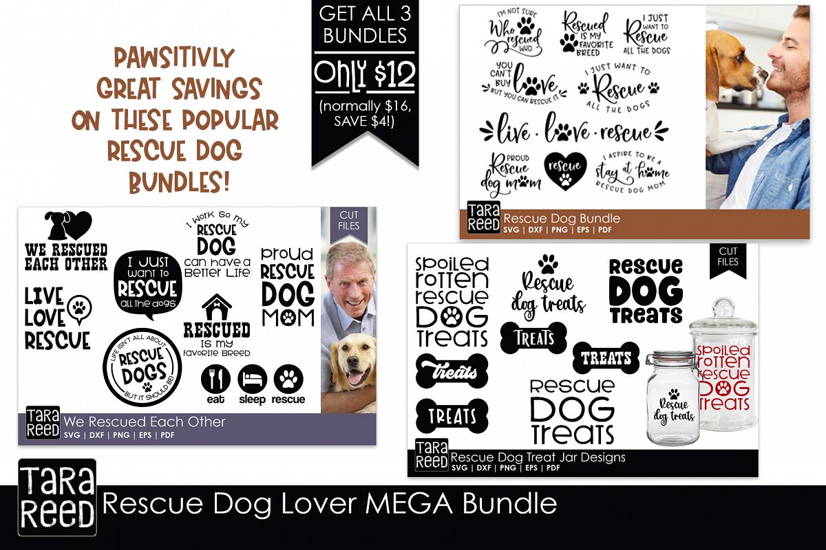 Rescue Dog MEGA Bundle - Rescue Dog SVG Files for Crafters example image 1