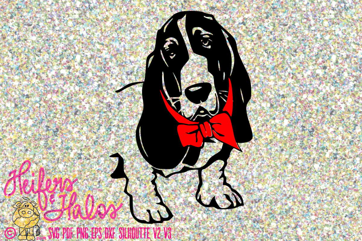 Basset Hound with Bow Tie example image 1