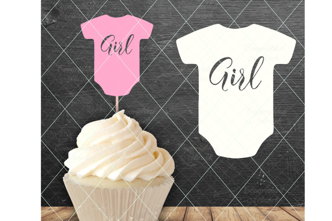 Baby girl svg, baby girl cake topper, pregnancy announcement example image 1