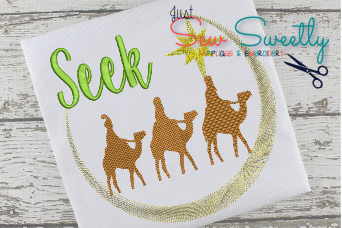 Christmas Wisemen Nativity Applique Embroidery Design example image 1