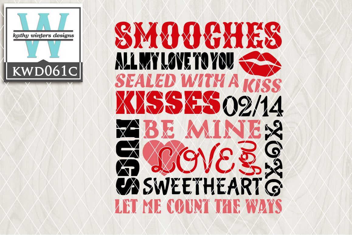 Valentines Cutting File KWD061C example image 1