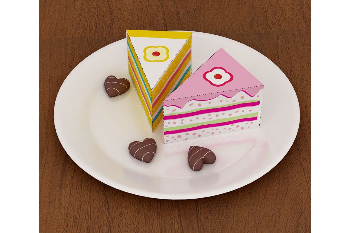 DIY Cake favor - 3d papercraft example image 1