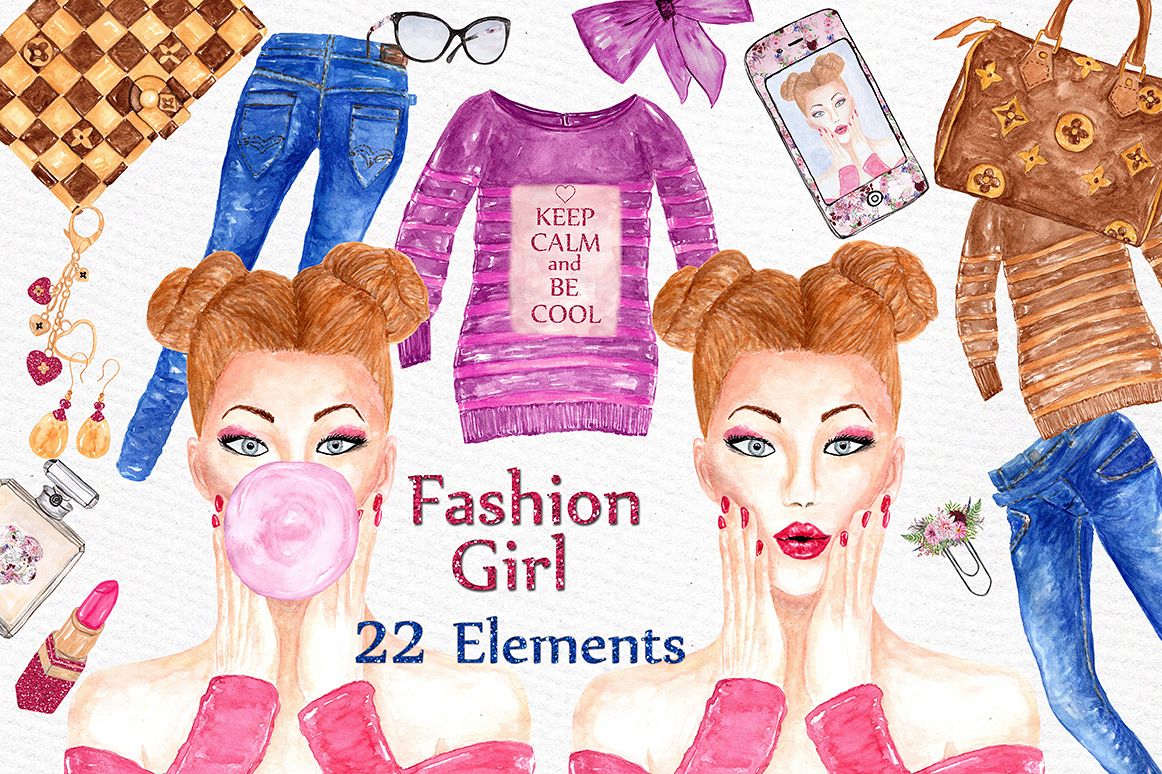 Fashion Girl clipart example image 1