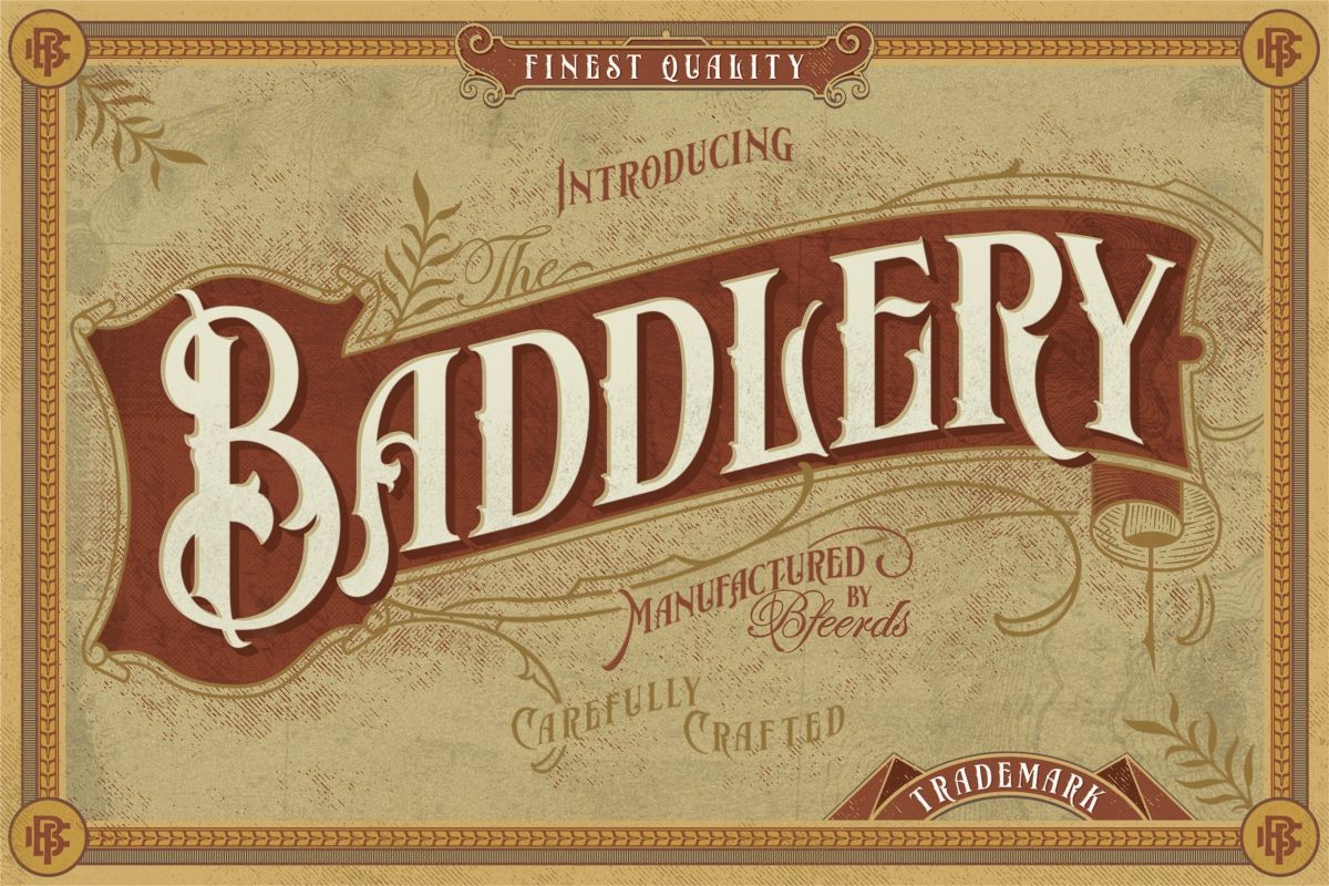 Baddlery Vintage Typeface example image 1