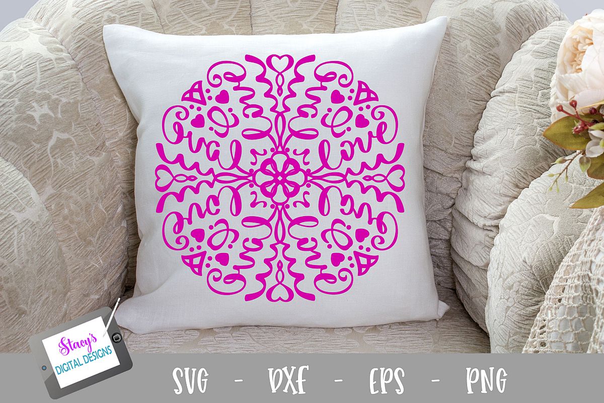Mandala SVG - Love mandala svg example image 1
