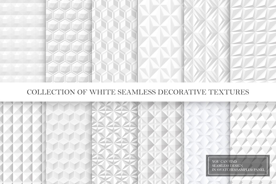 White and grey seamless 3d textures example image 1