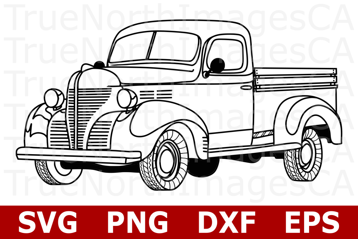 Truck - A Christmas SVG Cut File example image 1