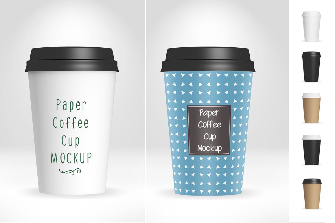 Paper Coffee Cup Mockup V1 (24160) | Mock Ups | Design Bundles