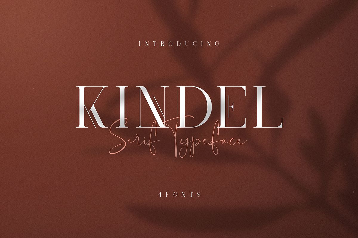 Kindel - Serif Typeface | 4 styles example image 1