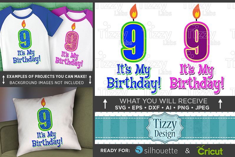 9th Birthday Svg - Its My Birthday SVG Birthday Shirt - 1036 example image 1