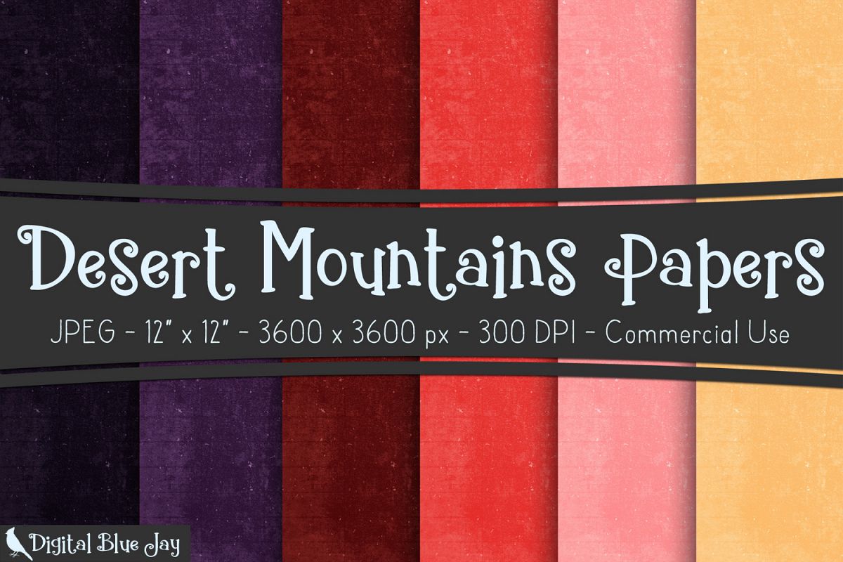 Digital Paper Textured Backgrounds - Desert Mountains example image 1