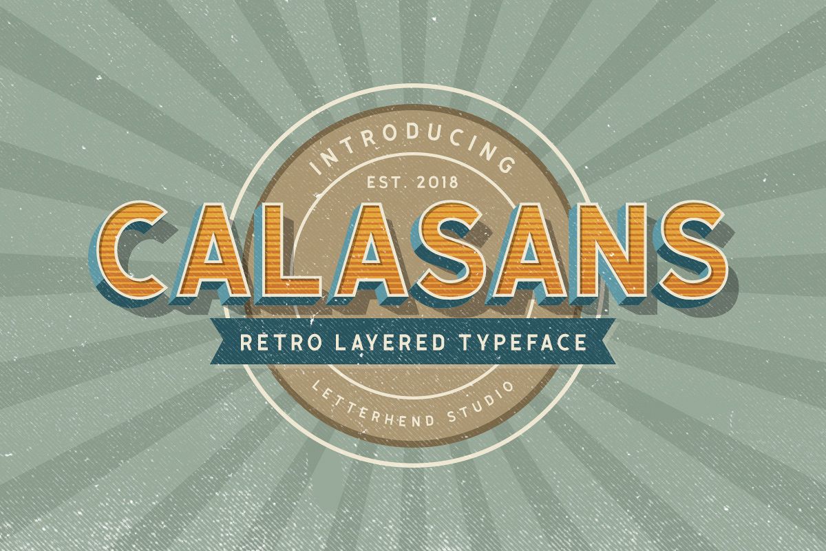 Calasans 7 Layered Font example image 1