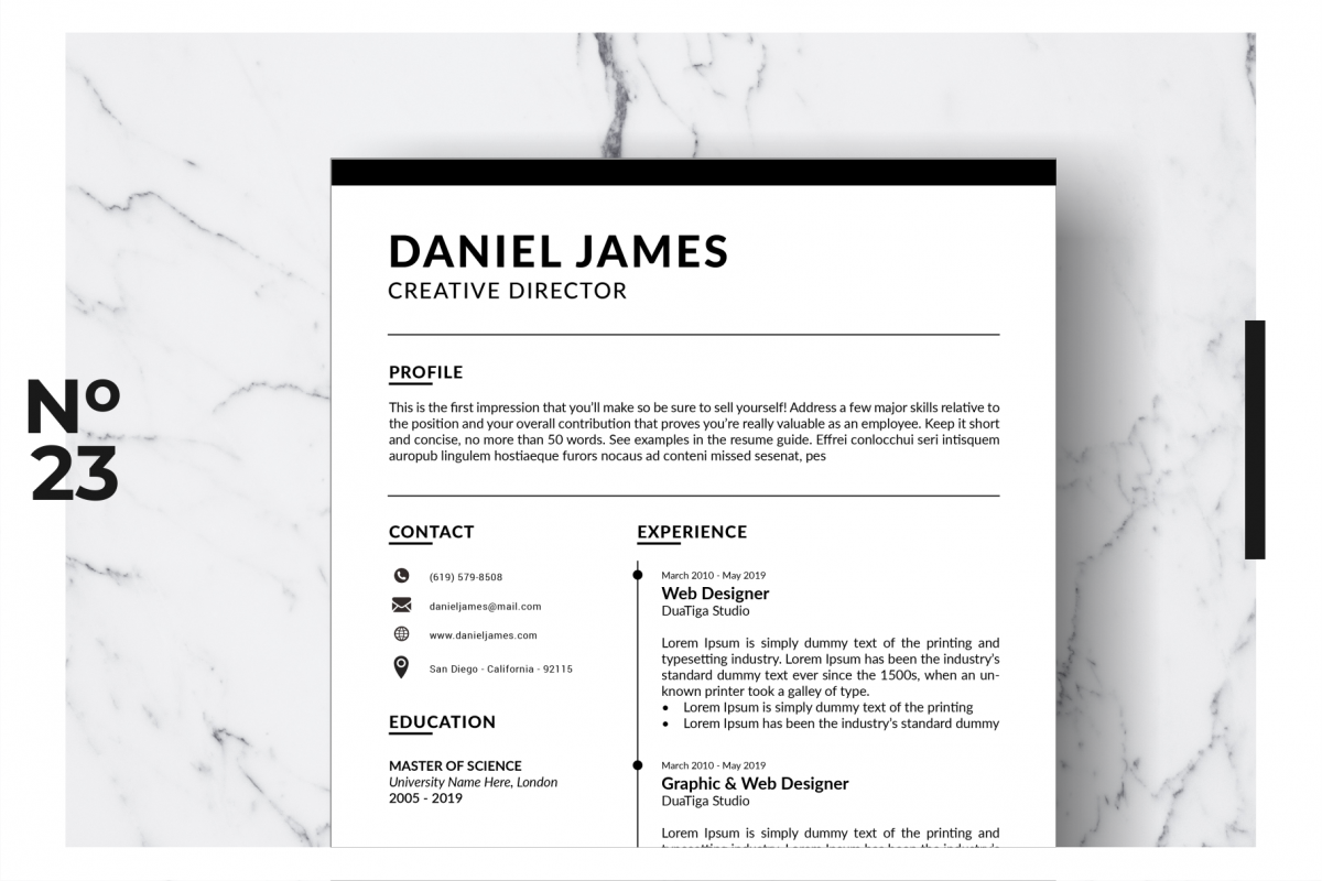 Resume Template Vol. 09 example image 1