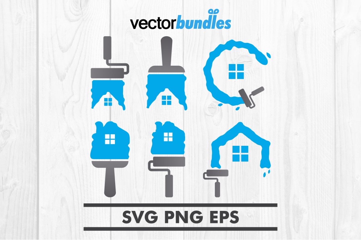 Home painting clip art svg example image 1
