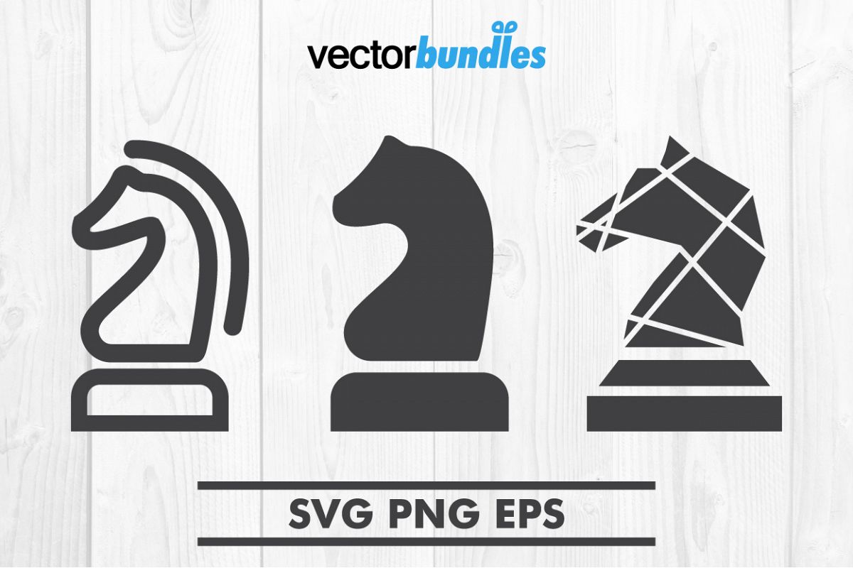 Chess knight clip art svg example image 1