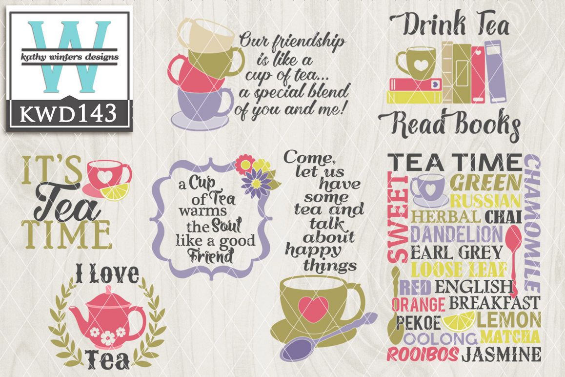 Tea Cutting File KWD143 example image 1