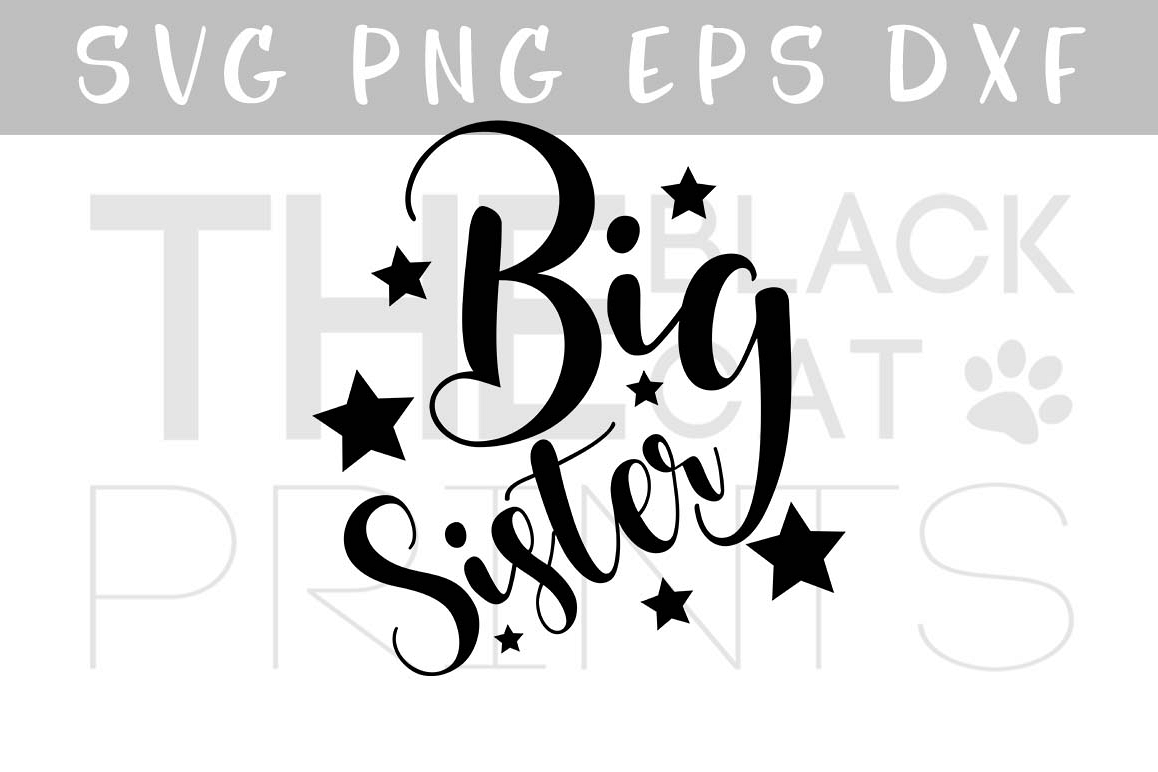 Big sister SVG EPS PNG DXF, Kids svg file, Girl svg design example image 1