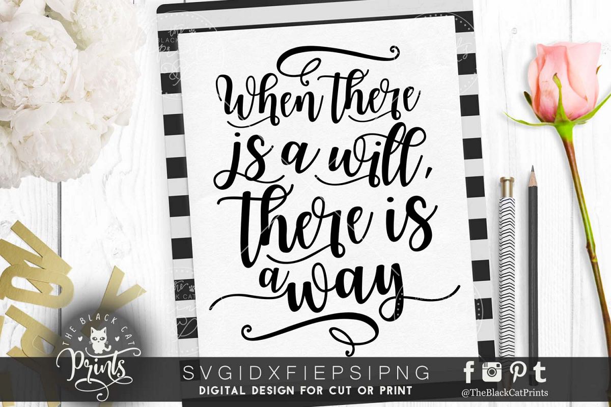 Inspirational quote SVG PNG EPS DXF example image 1