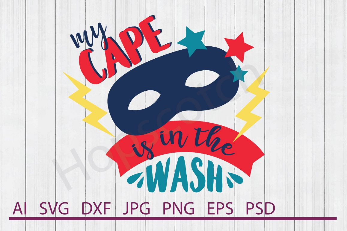 Mask SVG, Cape In Wash SVG, DXF File, Cuttable File example image 1