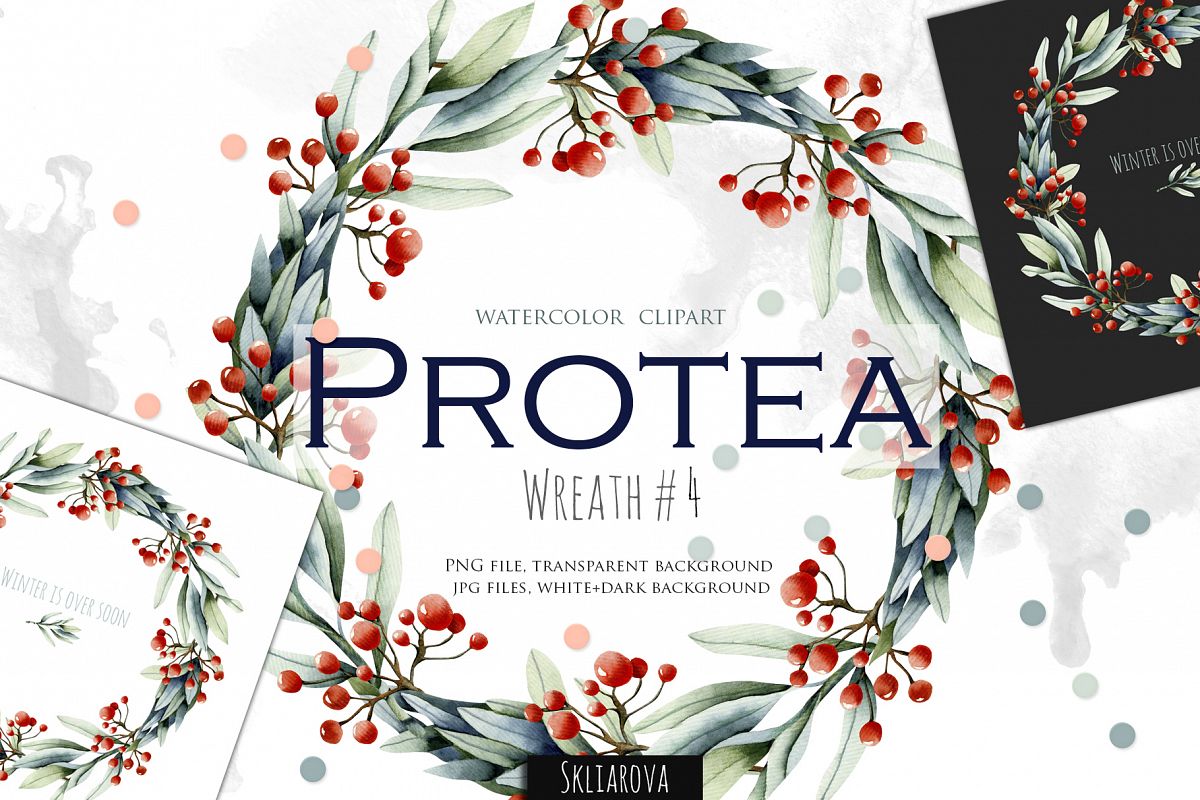 Protea. Wreath #4 example image 1