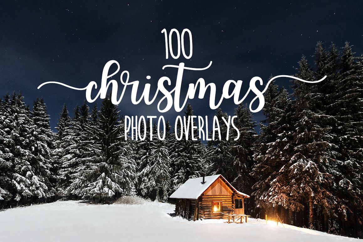 100 Christmas photo overlays example image 1