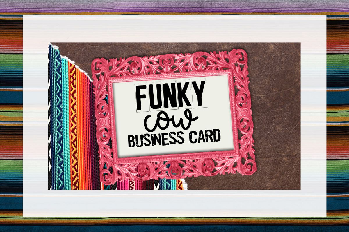 Funky Cow Business Card Digital Download example image 1