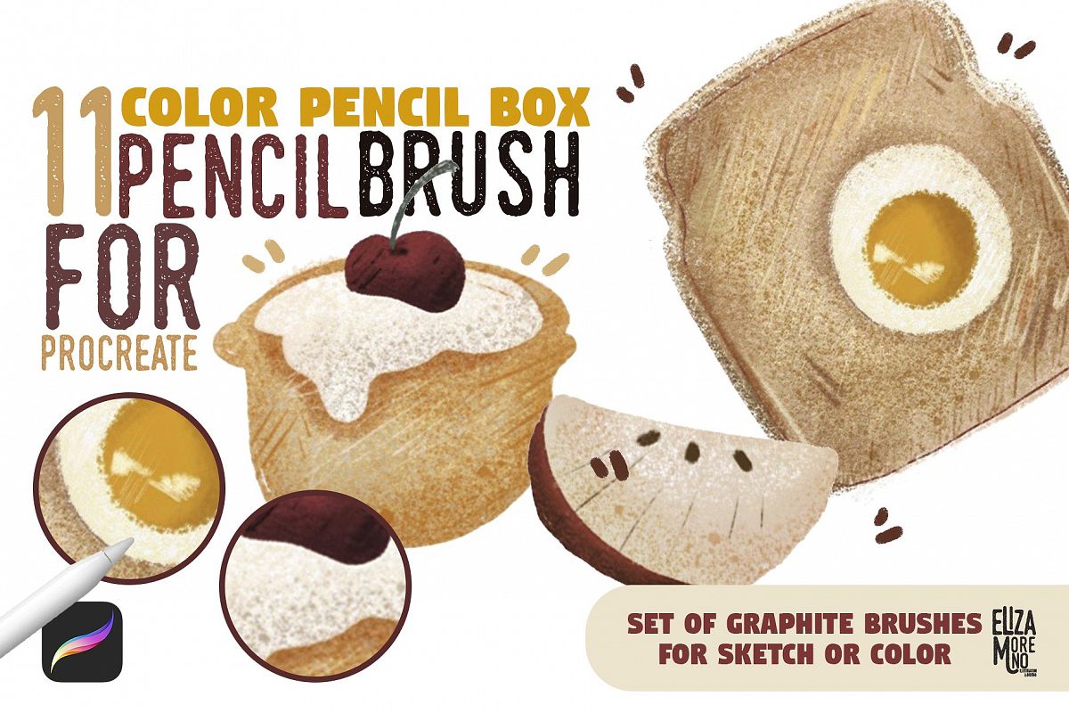 Color Pencil Box - Procreate set example image 1