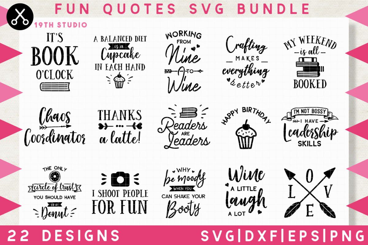 Fun Quotes SVG Bundle - M10B example image 1