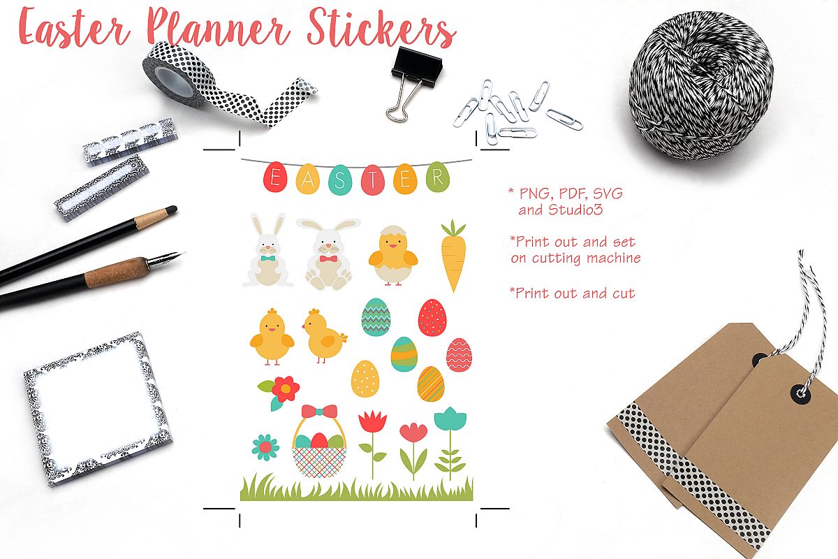 Easter Planner Stickers example image 1
