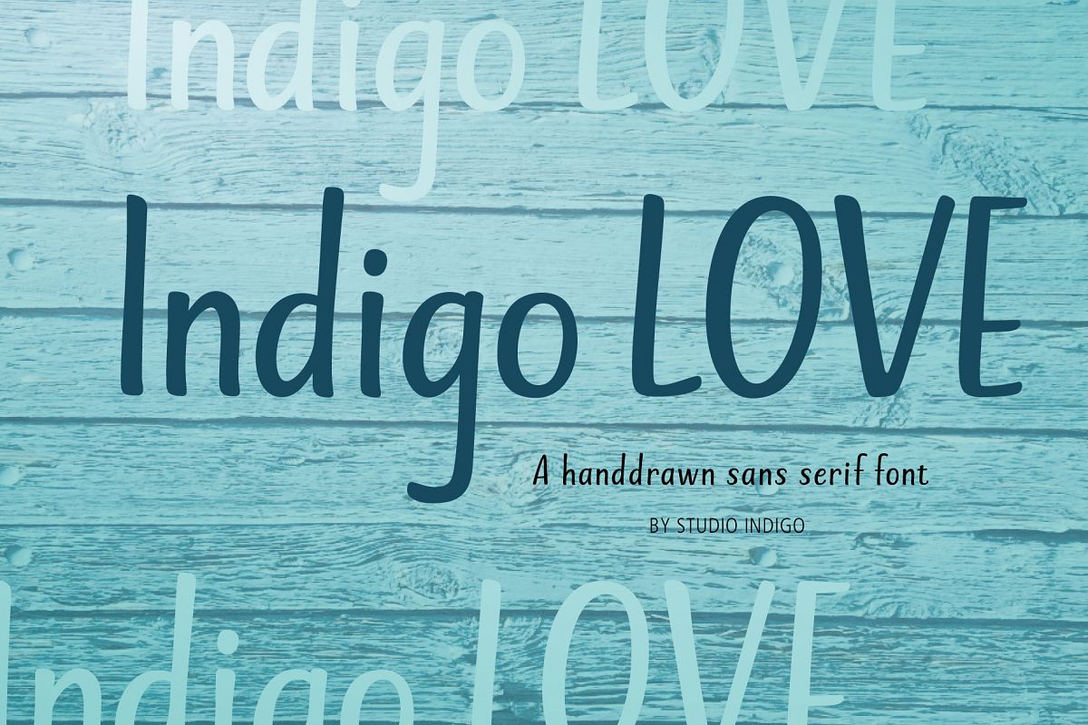 Indigo Love a Sans Serif Font example image 1