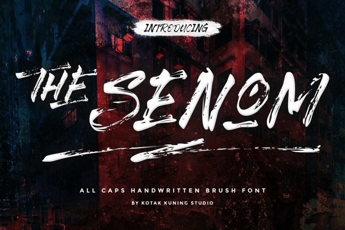 The Senom - Brush Font example image 1