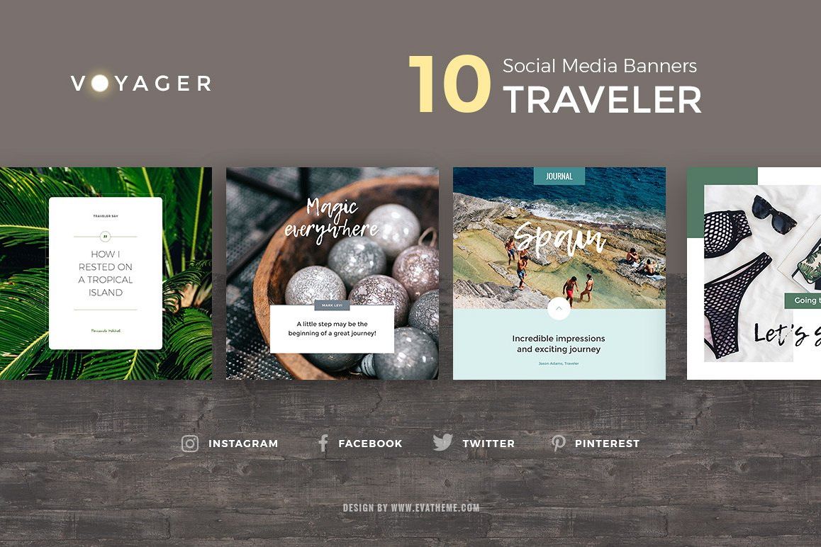 Voyager Social Media Pack example image 1