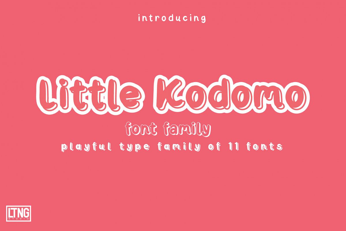 Little Kodomo-playful type family- example image 1