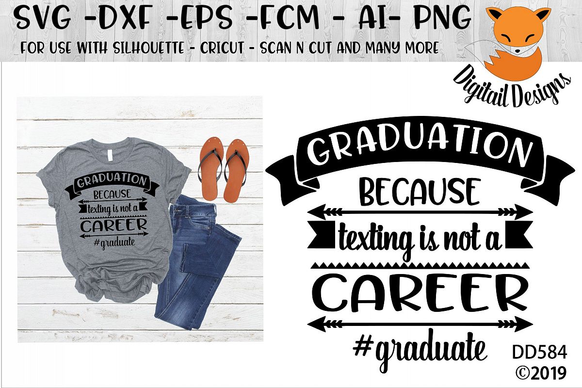Funny Graduation Texting Is Not A Career SVG example image 1
