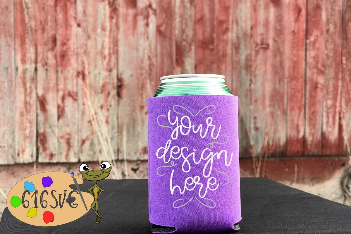 Orchid Can Cooler Mockup example image 1